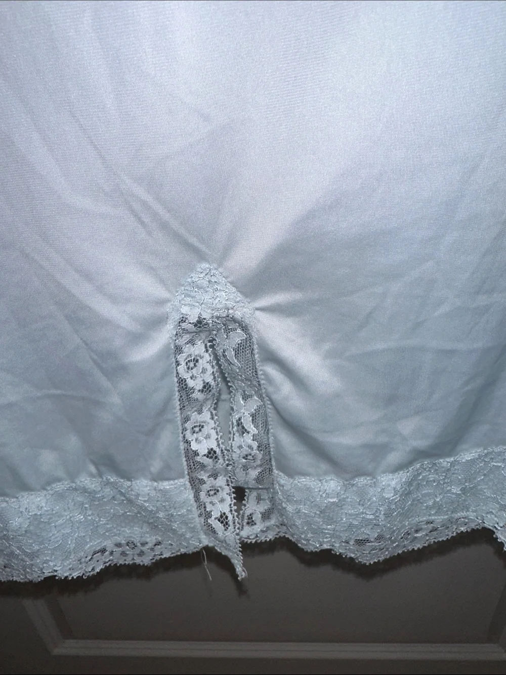 Vintage 60s Pinehurst Lingerie Light Blue Lace-Hem Half Slip‎ - Picture 5 of 7